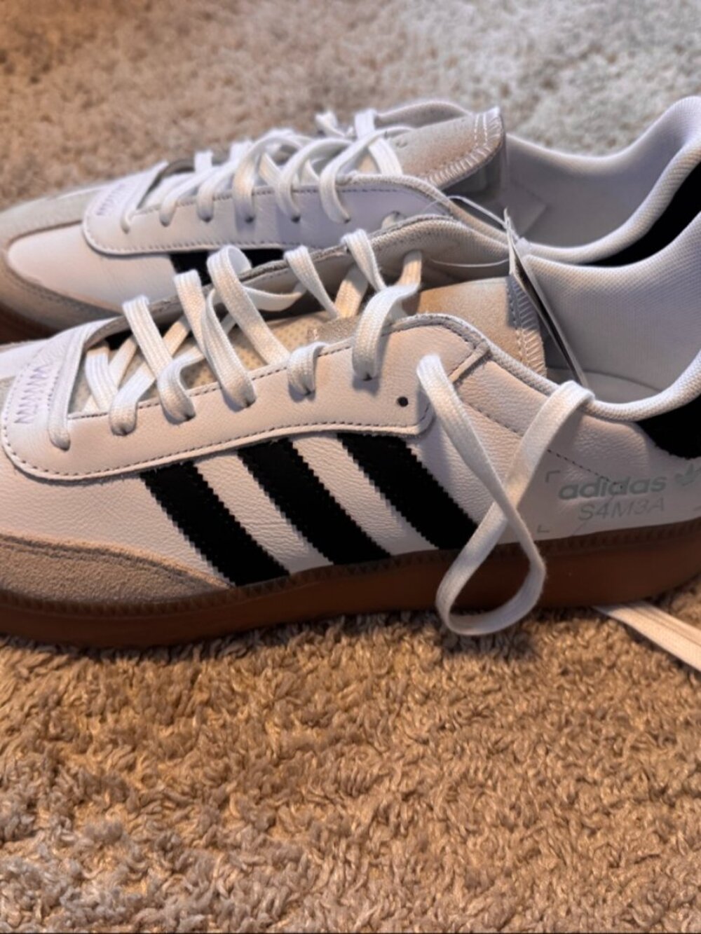 Adidas Samba RM White Black Gum Sole Men's US 9.5 - New With Tags